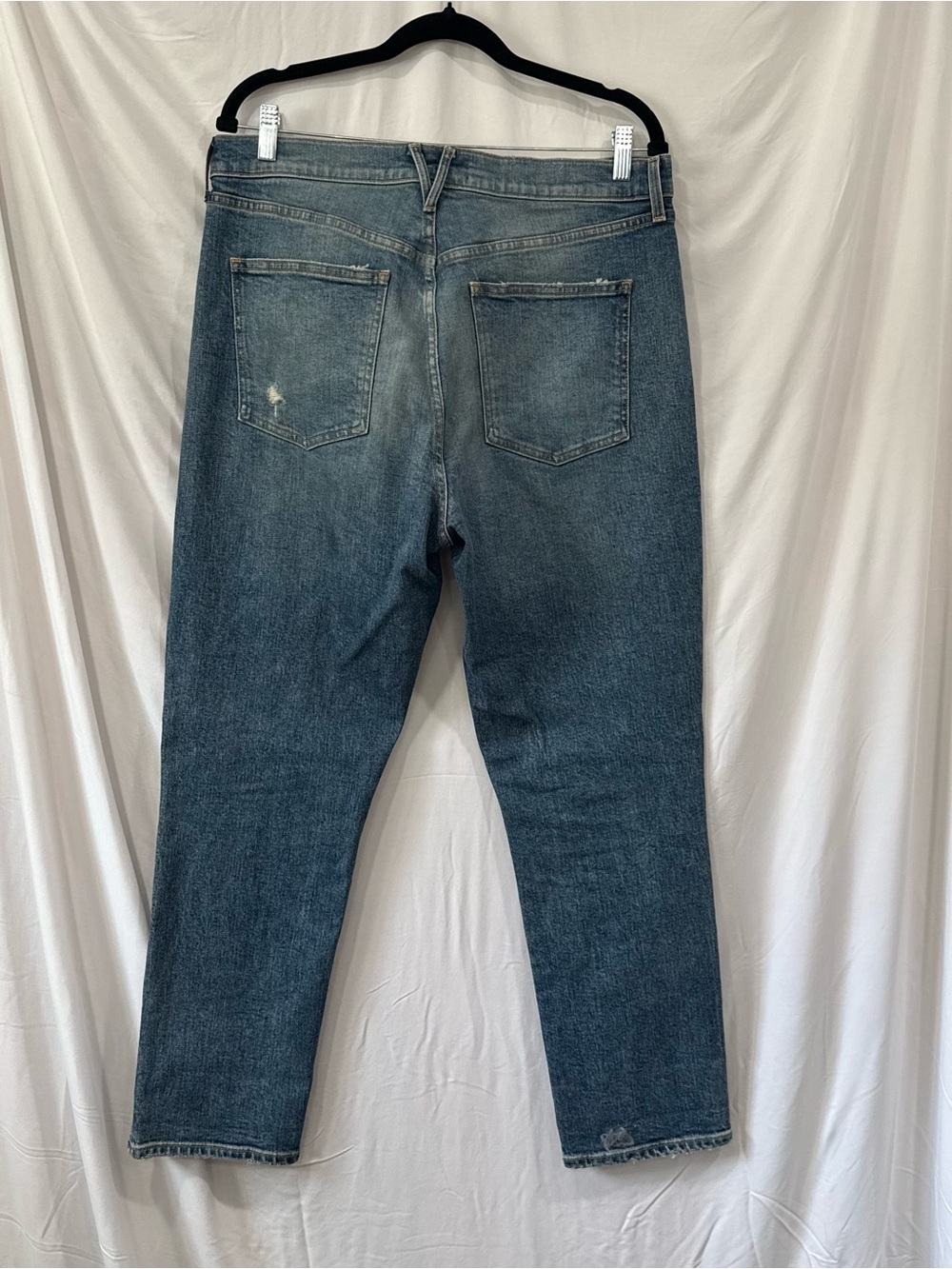 Veronica Beard Ryleigh Slim Straight High Rise jeans in Nile blue wash - Picture 7 of 9